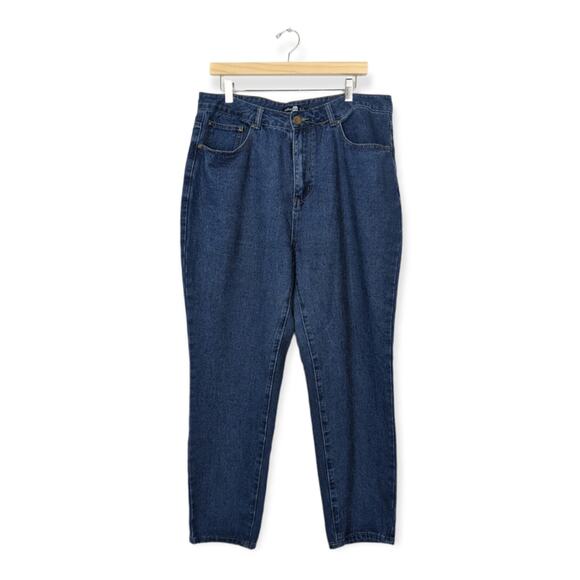 Boohoo Blue Classic Slim Leg Ankle Crop Jeans Size 14 - Picture 1 of 7